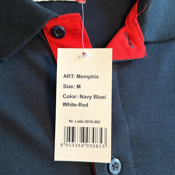 Pauper Rugby Navy Italia polo shirt medium men’s polo shirt NWT - Picture 7 of 9